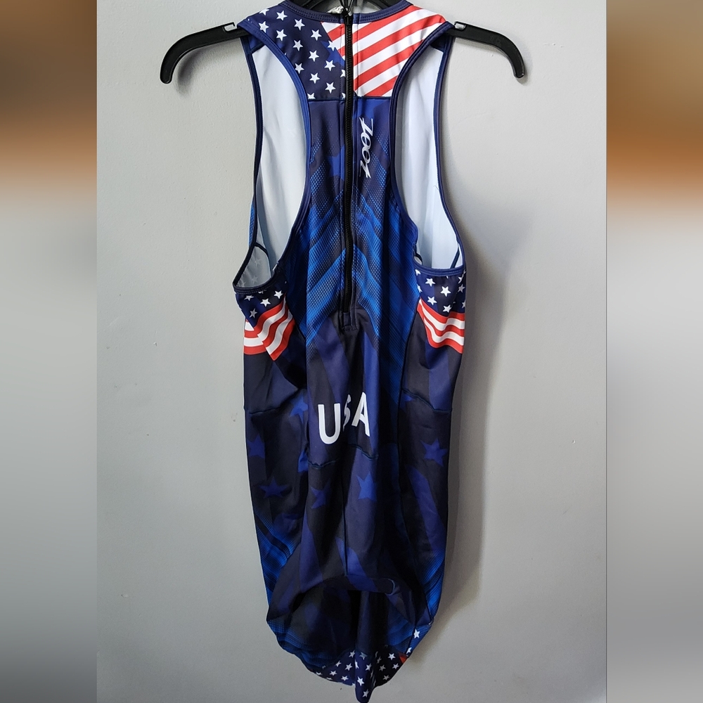 Team USA Zoot 2024 Blue Competitive Triathlon/Swim Tech Suit Hydrodynamics Nwt - Picture 8 of 12